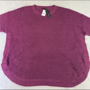 Black Tape Plus Size womens long sleeve purple Textured Sweater Size 2X